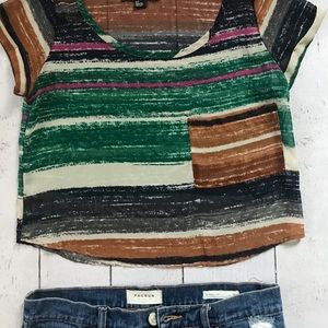 Multi-colored sheer crop top 💲